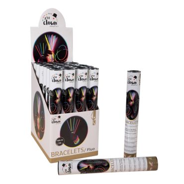 Tube de bracelets lumineux multicolores pour soirées festives | jourdefete.com