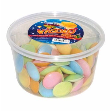 Tubo Soucoupes 130g, bonbons acidulés | jourdefete.com