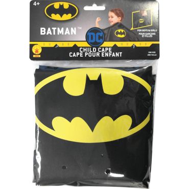 Cape Batman pour enfant, accessoire de déguisement noir et jaune | jourdefete.com Cape Batman pour enfant, accessoire de déguisement noir et jaune | jourdefete.com
