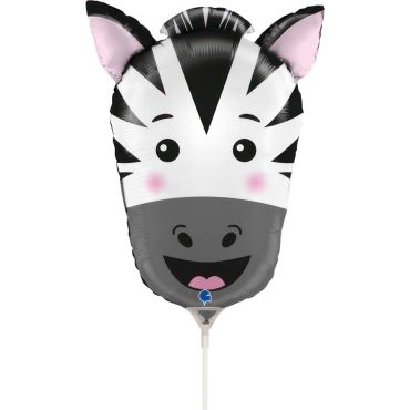 Ballon à forme de tête de zèbre pour déco fête et anniversaire safari | jourdefete.com