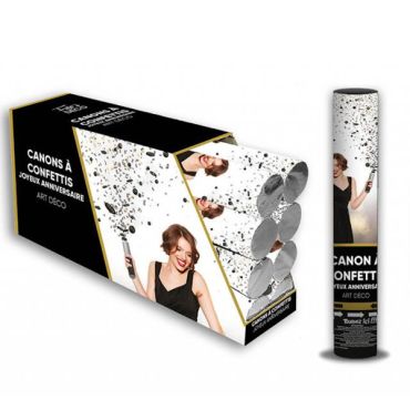 Canon à confettis "Joyeux Anniversaire" Art Déco, accessoire festif chic et original | jourdefete.com