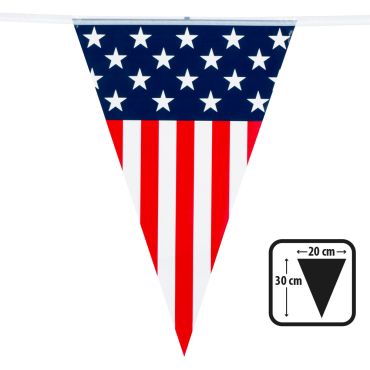 Guirlande de fanions USA pour fête patriotique | jourdefete.com