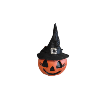 Cette citrouille avec chapeau est parfaitement maquillée pour Halloween | jourdefete.com
