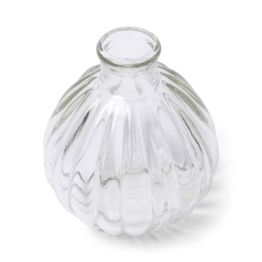 Vase boule en verre transparent rétro pour décoration élégante | jourdefete.com
