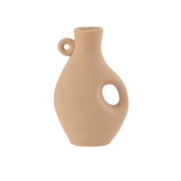 Optez pour ce vase en grès "Atacama" de couleur camel pour votre événement | jourdefete.com