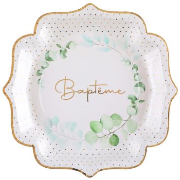 De jolies assiettes à disposer sur la table de baptême de votre enfant | jourdefete.com
