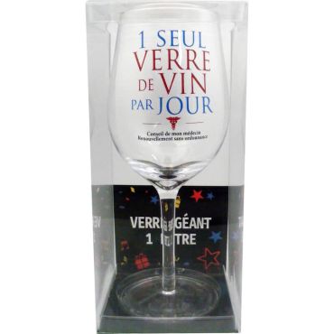 Un verre à vin d'un litre qui fait office d'ordonnance | jourdefete.com
