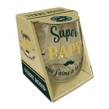 Un verre rond pour votre super papy | jourdefete.com