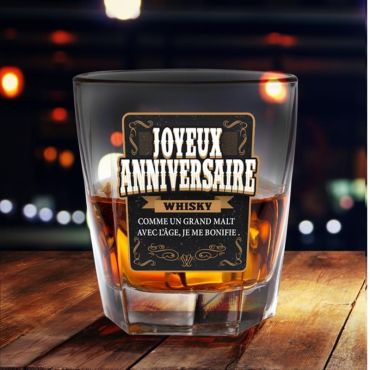 Verre à Whisky - Joyeux Anniversaire
