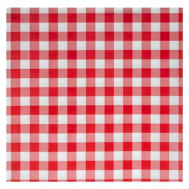 Serviette en papier vichy rouge et blanc 40x40 cm 2 plis | jourdefete.com