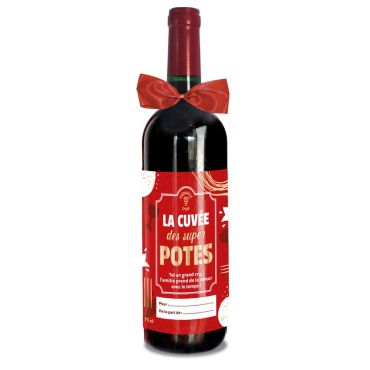 Vin Rouge La Cuvée des Super Potes, vin d'amitié et de convivialité | jourdefete.com