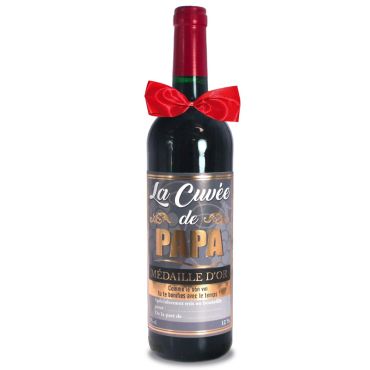 Vin Rouge La Cuvée de Papa, cadeau symbolique pour papa | jourdefete.com