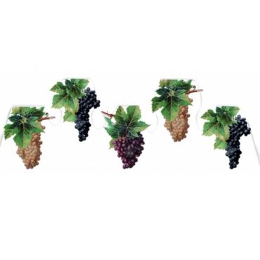 Banderole viticole de 6 mètres, grappes de raisins.