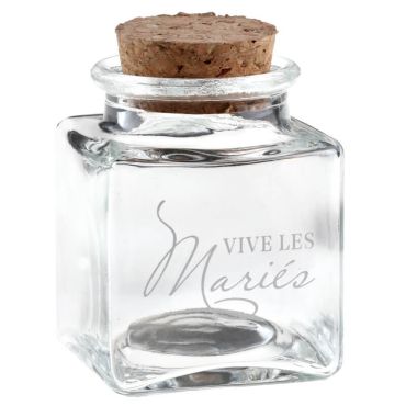 Pot à dragées Carré - Vive les Mariés | jourdefete.com