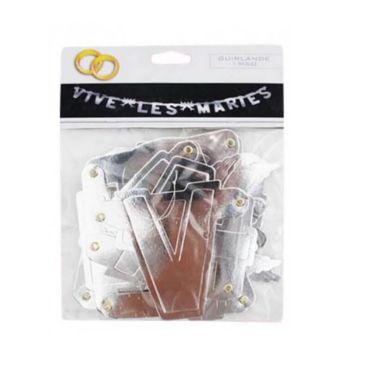 Guirlande Vive les Maries Argent | jourdefete.com