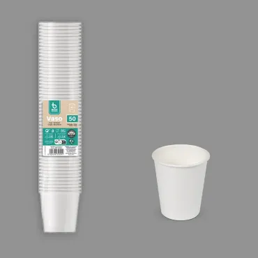 Verres en carton blanc 80 ml, lot de 50 pour fêtes et réceptions | jourdefete.com