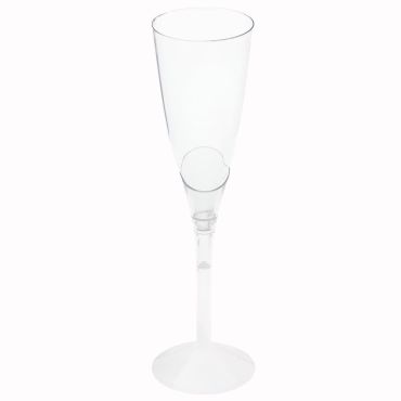 Flûtes à champagne transparentes en polystyrène 13,9 cl | jourdefete.com