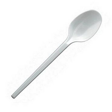 Lot de 20 cuillères blanches réutilisables, robustes et pratiques pour toutes vos réceptions | jourdefete.com