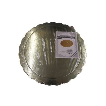 Supports à gâteaux ronds dorés en carton par lot de 3 | jourdefete.com