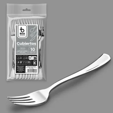 Fourchettes argentées réutilisables, parfaites pour les grandes occasions | jourdefete.com