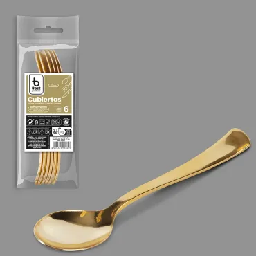 Cuillères dorées réutilisables pour fêtes et mariages | jourdefete.com