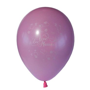 10 Ballons Vive les Mariés Couleur Rose 