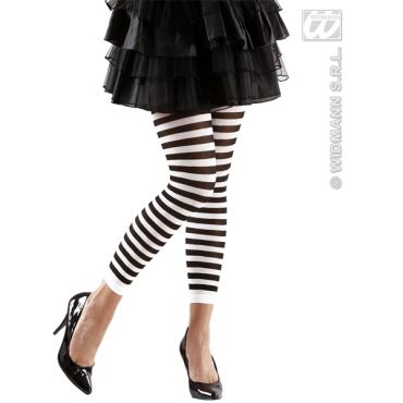 Leggings rayés Noir et Blanc 