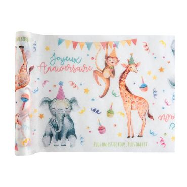 chemin-table-zoo-anniversaire-enfant|jourdefete.com