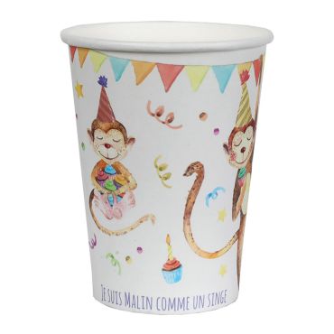 gobelets-singe-anniversaire-enfant|jourdefete.com