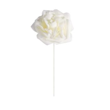 4 Roses Romantiques sur Tige - Ivoire