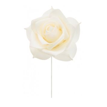 Rose Romantique sur Tige - Ivoire