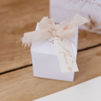 10 étiquettes "Merci" FSC® - 5 x 2 cm - Collection Baptême Crème et Or