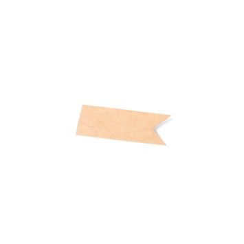 24 étiquettes perforées en forme de fanions - 6,5 x 2,5 cm - Couleur au choix