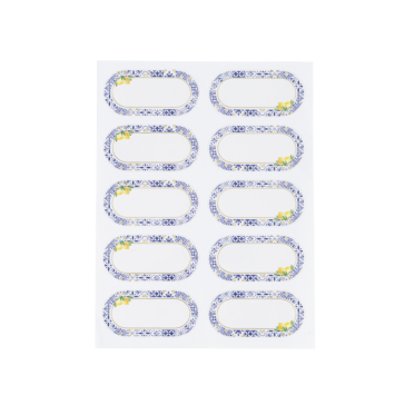 10 stickers marque-verres Dolce Vita bleu roi & or | jourdefete.com