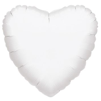 Ballon Hélium - Coeur Blanc