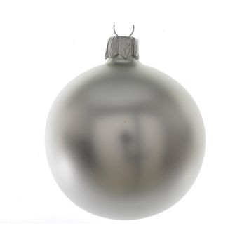 Boule de Noël Argent - Mate - 7cm