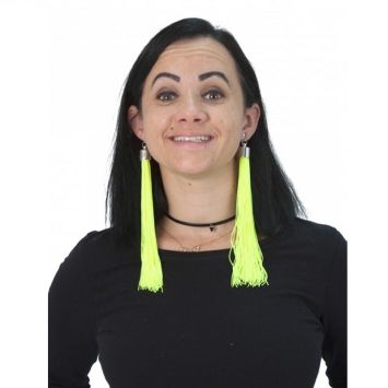 Boucles d'Oreilles Franges - Jaune