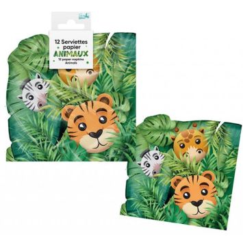 Des serviettes à l'effigie des animaux pour l'anniversaire de votre enfant | jourdefete.com