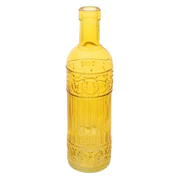 Vase bouteille en verre - Mambo - 6,5 x 25 cm - Collection Goûter Vitaminé - Couleur au choix