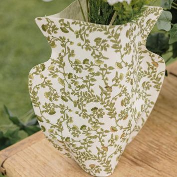 2 cache-vases en papier - 24 x 24 cm - Collection Botanica Verde