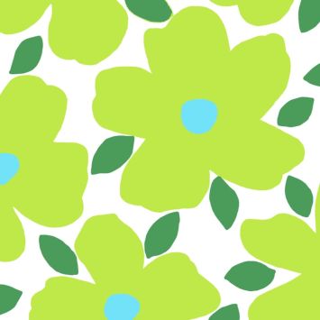 Serviette en papier avec motifs floraux verts | jourdefete.com