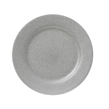 Assiette de Noël pailletée - Diamètre 33 cm - Couleur au choix