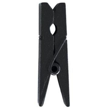24 Mini Pinces en Bois - Noir