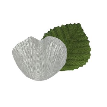 Pétales en Tissu Métallisées avec Feuilles - Argent