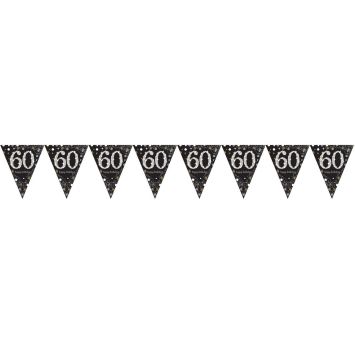 Guirlande Fanion - 60 Ans Argent