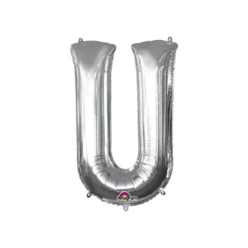 Ballon à air Lettre "U" - Argenté