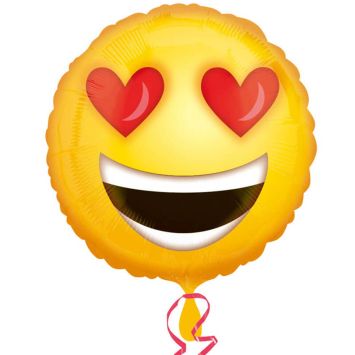 Ballon à Hélium - Emoji Amoureux