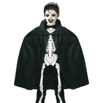 Cape noire de vampire pour enfant - 90 cm