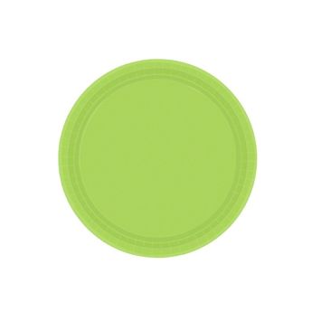 8 Petites Assiettes en Carton Vertes Kiwi - 18 cm