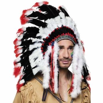 Coiffe de Chef Apache avec Plumes